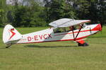 Privat, D-EVCX, Piper PA-18-125 Super Cub, S/N: 18-939. Flugplatzfest Ailertchen (EDGA), 20.05.2024.