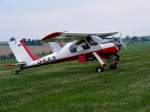 PZL 104 Wilga 80, D-EJLS bei dem DM im Segelflug auf dem Flugplatz Zwickau (EDBI) am 28.5.2011