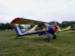 PZL 104 Wilga 35 D-EWRE vom Luftsportverein Gera,im Einsatz als Schleppmaschine bei den deutschen Meisterschaften im Segelflug auf dem Flugplatz Zwickau (EDBI)am 28.5.2011