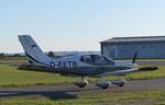 Socata TB-10 Tobago GT, D-EETB auf dem Taxiway in Gera (EDAJ) am 30.9.2018
