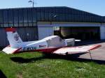 Zlin 42 D-EWOH vor der Halle in Gera EDAJ am 1.Mai 2011