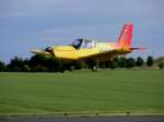 Zlin 42 D-EWOG (ex. DDR-WOG) im Endanflug auf den Flugplatz Gera (EDAJ)am 2.6.2011