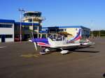 Zlin 42 D-EAWL auf dem Flugplatz Gera (EDAJ)am 1.10.2011