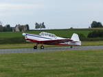 Zlin 526 TM, G-AWJX auf dem Weg zum Abflugpunkt 24 in Gera (EDAJ) am 17.8.2019