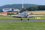 Zlin 526 TM, G-GIBP bei der Landung in Gera (EDAJ) als Wettbewerber der Vintage Aerobatic World Championship am 17.8.2019