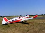 Zlin 526 F D-EGGE auf dem Flugplatz Oehna/Zellendorf (EDBO) beim Zlin Treffen am 4.6.2011