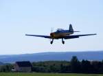 Zlin 526 F D-EXBA im Endanflug auf den Flugplatz Gera (EDAJ) 1.10.2011