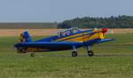 Zlin 526F, D-EXBA, auf der Piste 24 in Gera (EDAJ) am 20.8.2016