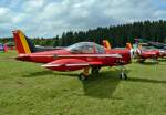 Siai SF-260, ST-31 der  Red Devils  (Kunstflugstaffel der belgischen Luftwaffe), in Breitscheid 29.08.2015