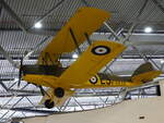 De Havilland DH.82 Tiger Moth, einmotoriges Doppeldecker-Schulflugzeug, de Havilland Gipsy III-Vierzylinder-Reihenmotor mit 120 PS, Kennung N-6635, Duxford Imperial War Museum (08.09.2023)