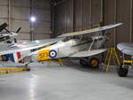 Hawker Nimrod, trägergestütztes, einsitziges Jagdflugzeug, 12-Zyl.-V-Motor Rolls-Royce Kestrel IIS; 477 PS, Kennung 573, Duxford Imperial War Museum (08.09.2023)