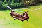 Chinook der USAF im Anflug auf Heidelberg - Sommer 1988