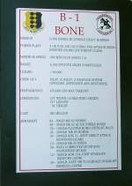 Typentafel der USAF für den Bomber Boeing B-1 - Oshkosh 29.07.2006