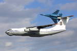 Ukrainian Air Force, Ilyushin IL-76MD, #78820. Im Hintergrund eine SU-27 Flanker. Belgian Air Force Days, 07.09.2018, Kleine Brogel Airbase. 