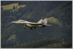 MIG-29 A FULCRUM der slowakischen Luftwaffe beim Landeanflug in Zeltweg am 30.6.2011 einen Tag vor dem ersten offiziellen Tag der Airpower 2011.