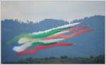 Frecce Tricolori aus Rivolto bei Udine. Geflogen wird heute auf zehn Exemplaren der Aermacchi MB-339 PAN, einer Spezialanfertigung fr ihren Kunstflug. Airpower13 Zeltweg/sterreich

