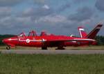 Die erste zivil registrierte Fouga Magister steht hier in Volkel. Wunderschner Flieger. Registrierung ist F-GSHG und das Foto stammt vom 16.06.2007