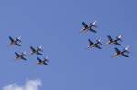France - Air Force - Patrouille de France, E95-E114-E94-E117-E95-E114-E94-E117, Dassault/Dornier, Alpha Jet E, 30.07.2009, BSL, Basel, Switzerland 


