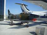 Fiat G91, Jagd-und Erdkampfflugzeug, Erstflug 1956,  flog bei der Bundesluftwaffe bis Ende der 1970er Jahre,  Lizenzfertigung bei Dornier, V max.1075 Km/h,  Dornier Museum Friedrichshafen,  April 2010