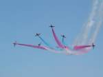 Der finale Break der Red Arrows. Das Bild ist aus Gilze-Rijen und stammt vom 18.06.2005