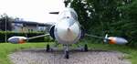 Lockheed F104 F  Starfighter , ausgestellt am Immelmann-Museum in Bremgarten, Baujahr 1960, ausgemustert 1972, unbewaffneter Trainer, Kennung 20+14 SN.5066, Juni 2021