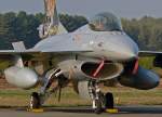 Nahaufnahme einer norweg. F-16 in Kleine Brogel beim NATO Tiger Meet 09