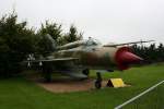 NVA Mig-21BIS 853 im strmenden Regen in der Luftfahrtausstellung bei Hermeskeil im Jahr 2007