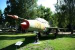 NVA Mig-21US 215 im Flugplatzmuseum Cottbus am 24.07.2011