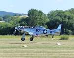 North America P-51D Mustang, Frances Dell, OO-NZW, Flugplatz Gelnhausen (EDFG), 11.7.2026