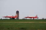 Drei Northrop F5-Tiger II der Patrouille Suisse beim Start auf der ILA Berlin-Schnefeld am 12.06.10