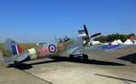 Spitfire VIII, MT 928, englisches Jagdflugzeug, Baujahr 1944, am Flugplatz Bremgarten, Aug.2016