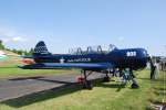 Diese blaue Yak-52 war beim Flugtag in Bremen am 10.05.09 zu Gast.
