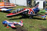 XX-263, British Aerospace(BAe)Hawk T-1-A / Yak-54, 
40-Jahre Jubilums-Airmeeting des DMFV (Deutscher Modellflieger Verband) auf dem Flugplatz der Fa.  GROB AIRCRAFT  am 07.07.2012
