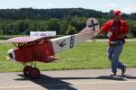 ohne, Fokker D VII, 40-Jahre Jubilums-Airmeeting des DMFV (Deutscher Modellflieger Verband) auf dem Flugplatz der Fa.  GROB AIRCRAFT  am 07.07.2012