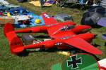 423296, Lockheed  P-38 Lightning  -Yippee- (US Air Force), 40-Jahre Jubilums-Airmeeting des DMFV (Deutscher Modellflieger Verband) auf dem Flugplatz der Fa.