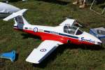 #4 114163, Canadair  CT-114 Tutor (CL-41A)  (Canada Armed Forces), 40-Jahre Jubilums-Airmeeting des DMFV (Deutscher Modellflieger Verband) auf dem Flugplatz der Fa.  GROB AIRCRAFT  am 07.07.2012 

