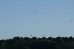 ohne, RC-Modell-Fallschirmspringer, 40-Jahre Jubilums-Airmeeting des DMFV (Deutscher Modellflieger Verband) auf dem Flugplatz der Fa.  GROB AIRCRAFT  am 07.07.20