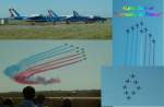 Die Kunstflugstaffel der  Patrouille de France  mit ihren 8 Alpha Jets. Foto: ILA 2000