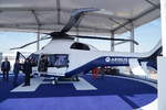 Airbus H160 Hubschrauber. 1 oder 2 Piloten und bis zu 12 Passagiere. Ausgerüstet mit zwei Safran Helicopter Triebwerken ARRANO mit 899kW/1205PS. Vreise 285km/h. Reichweite >850km. Foto: ILA 2018