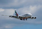 Emirates, Airbus A 380-842, A6-EVS, BER, ILA, 21.06.2022