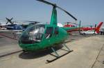 Robinson R44 Raven II der Heli-Flight. Motor: 8874ccm Boxer, 150PS Dauerleistung.Vmax 240km/h. Vreise 216km/h. Foto: ILA 2008, 30.05.2008