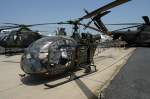 BW 75+01. Sud Aviation SE 3110 Alouette II. Die BW beschaffte ab Mitte 1959 243 Maschinen. Foto: ILA 2008, 30.05.2008