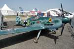 Nachbau einer Messerschmitt Bf 109R. Ein einsitziges Ultraleichtflugzeug, erhltlich als Schnellbausatz oder Fertigflugzeug. Vmax 210. Vreise 170km/h. Reichweite 600km. Foto: ILA 2008, 30.05.2008