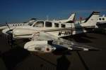  M-NINE . Beechcraft Baron 658. Vmax.374km/h; 2926 Km Reichweite.  Foto: ILA 14.09.2012
