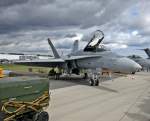 Eine McDonnell Douglas F-18 Hornet der finnischen Armee in Berlin auf der ILA. 15.09.2012