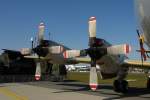 Zwei der Allison T-56-A-14 Triebwerke der P-3C Orion. Jedes der vier Triebwerke erzeugt 4910PS. Vmax.690km/h. Foto: ILA Berlin 2012