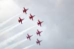 Das Kunstflugteam Trk Yildizlari(Trkische Sterne) mit Northrop F-5 zeigen ihr knnen auf der ILA am 15.09.12