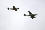 Messerschmitt Me-109 und Messerschmitt Me-262 im Flugdisplay auf der ILA Berlin am 15.09.12