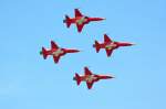 Vier Northrop F5-Tiger II der Patrouille Suisse auf der ILA 2014 am 24.05.14
