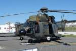 AS 332 Super Puma der Schweizer Luftwaffe (T-311). Der Heli kann bis zu 4500kg Außenlast transportieren. Foto: 25.05.2014, ILA 2014 Berlin